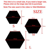 6/12pc Hexagon Mirror Wall Stickers 3D DIY Acrylic Mirror Sticker Self Adhesive Decals Removable Living Room Bathroom Home Decor