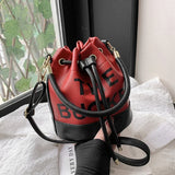 Women's Bucket Bag | PU Drawstring Shoulder and Crossbody Handbag