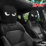 Personalized, funny, and fun car interior universal head cover, black and white head cover, car headrest, seat head cover