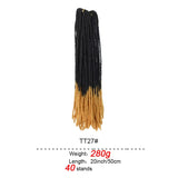 20-Inch Ombre Soft Dreadlocks Crochet Hair | Straight Synthetic Faux Locs for Black Women (Kanekalon Fiber)