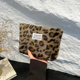Leopard Print Makeup Bag | Soft Cotton Travel Toiletry Bag