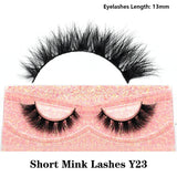 FOXESJI Real Mink Fluffy Short Eye Lashes Extension Wispy Soft Natural Short False Eyelashes Daily wear Full Strip Lashes Makeup
