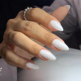 24 Artificial Acrylic Black Square Head Fake Nails Long Ballet Woman Removable Press On Nails Tip Almond Nail Art False Nail Set
