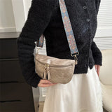 Stylish Hobo Solid Color Satchel | Luxury Designer Chest Bag & Women's PU Leather Waist Bags (Wide Strap Fashion Fanny Shoulder Pack)