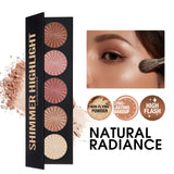 Highlighting and Contouring Palette 5 Colours All-in-One Makeup Palette Stereoscopic Natural Highlighting Makeup Palette