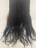 28" Micro Twist Braiding Lace Wig | Senegalese Twist Style | Transparent Lace Front Wig | Kanekalon Hair