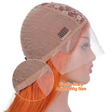 180% Density Dark Root Ginger Ombre Straight Bob Wig | Transparent T-Part Lace Front Human Hair