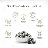 Andy Anand Sugar-Free Black Bulls Eyes Mint Hard Candy, 25 pc – Classic British Sweet, Keto & Diabetic-Friendly Gourmet Snack Gift Box