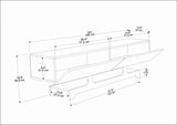 Tera 63" Wide TV Stand and Media Console for TVs up to 72"