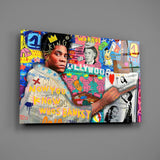 Stencil Crown Graffiti Glass Wall Art || Designer Collection