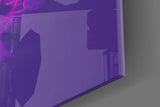 Purple Bubble Crown Sleeping Muse Glass Wall Art
