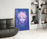 Cobalt Blue Bubble Halo Muse Glass Wall Art