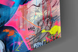 Graffiti Rabbit Glass Wall Art || Designer Collection