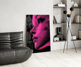 Pink with Dots Glass Wall Art || Designer Collection