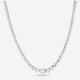 20 CT Created White Sapphire Graduated Tennis Necklace - G-H Color, SI Clarity