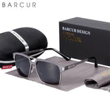 BARCUR Polarized Men’s Sunglasses – Fashionable Square Stainless Steel Frame UV400 Protection Anti-Reflective Outdoor Sports & Driving Eyewear – Original Design Casual Style with Premium Polycarbonate Lenses