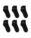 Nike 6-Pack Dri-FIT Cushioned Ankle Socks - Black