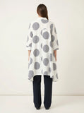 P Luca Milano Womens Geometric Print High-Low Button-Up Shirt, XL