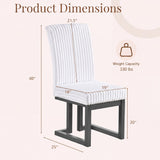 Upholstered Dining Chairs Set of 4 with Rubber Wood Legs