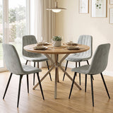 Upholstered Dining Chairs Set of 4 with Metal Legs