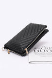 Quilted Faux Leather Half Folded Cltuch