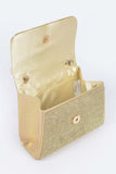 Mirror Metallic Top Handle Bag