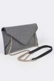Hot Fix Rhinestones Envelope Clutch