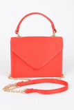 Satin Top Handle Flap Crossbody Bag