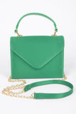 Satin Top Handle Flap Crossbody Bag
