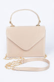 Satin Top Handle Flap Crossbody Bag