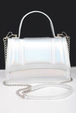 Metallic Top Handle Crossbody Bag