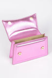 Metallic Top Handle Crossbody Bag