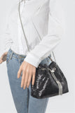 Sequins Bucket Bag W/stone Handle