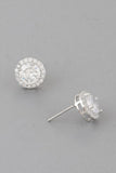 Jeweled Round Stud Earrings