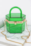Plastic Hard Mini Clutch W/handle