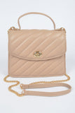 Quilted Top Handle Flap Bag