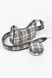 Tweed Plaid Shoulder Bag W/airpod Purse