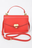 Heart Metal Top Handle Clutch