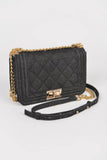 Quilted Denim Crossbody Bag