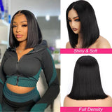 Wear and Go Bob Straight Pre Cut Lace Front Wigs | Black