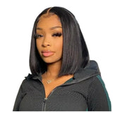 Wear and Go Bob Straight Pre Cut Lace Front Wigs | Black