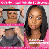 Wear and Go Bob Straight Pre Cut Lace Front Wigs | Black