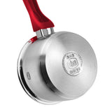 Ybm 13 Pc. 18/10 Tri-Ply Stainless Steel Cookware Set, Red