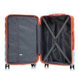 3-Piece Spinner Wheel Luggage Set with Silent Wheels - Blue Red