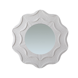 31.5 Inch Wavy Flower Wall Mirror