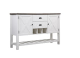 Brown and Antique White Sideboard
