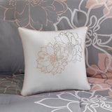 Floral Cotton Sateen Comforter with Hypoallergenic Fill - Peach Blossom