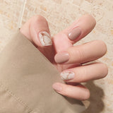 Fashionable Blue and Graffiti Pattern Fake Nails