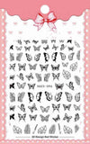 Black Butterfly Nails Stickers White Flower Adhesive