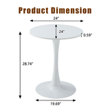 White Round Dining Table